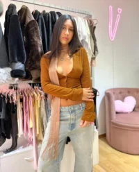 Camisa Entallada de Sedita Lisboa – Chocolate