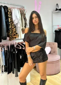 Blusa 3/4 de Microfibra – Negro