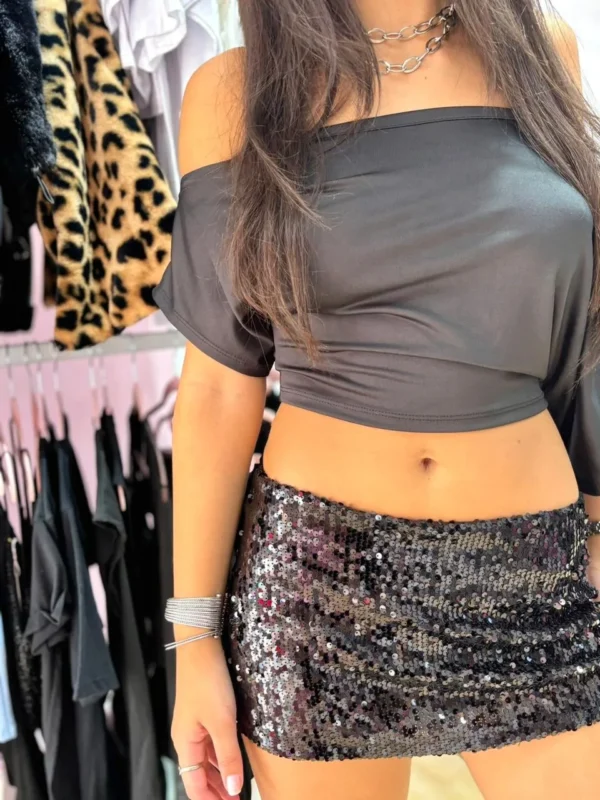 Skort de Lentejuelas – Negro