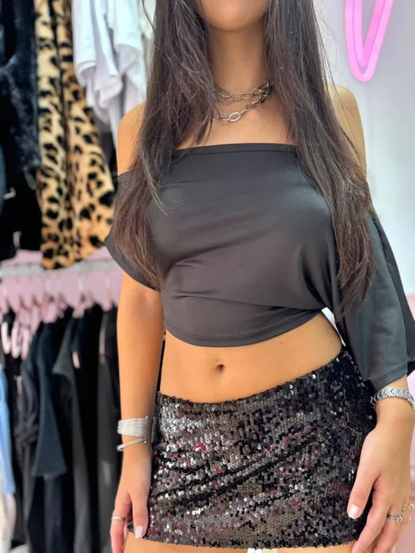 Skort de Lentejuelas – Negro