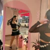 Falda Zarina con Plumas – Negro | Cápsula Vanitty
