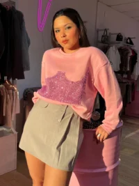 Buzo Marryel con Brillos – Rosa Fuerte | Cápsula Vanitty