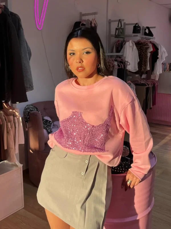 Buzo Marryel con Brillos – Rosa Fuerte | Cápsula Vanitty