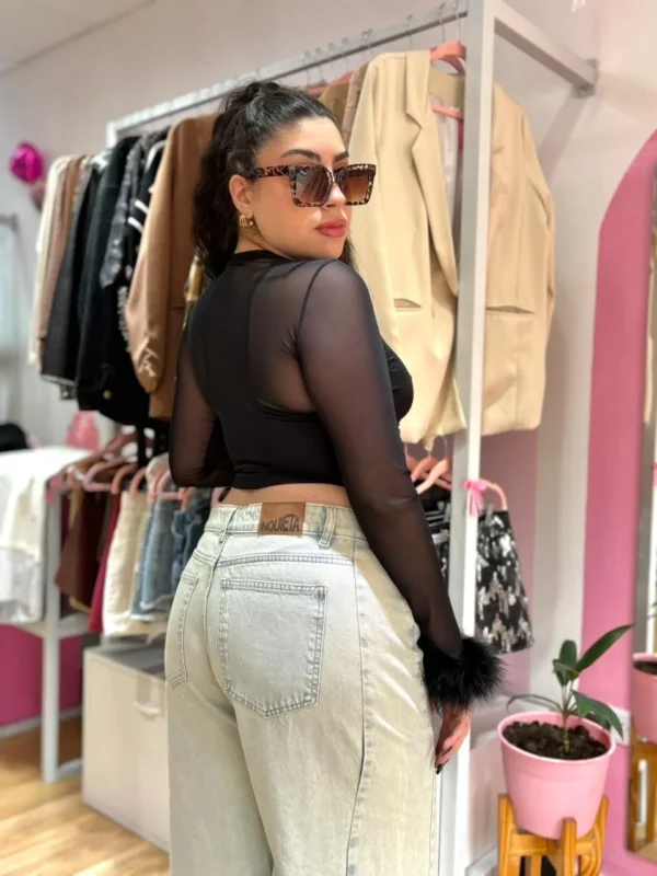 Jeans Super Wide Leg – Celeste Claro