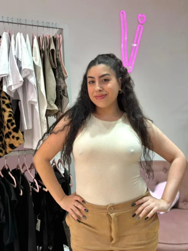 Body Básico Musculosa de Morley – Amarillo Pastel