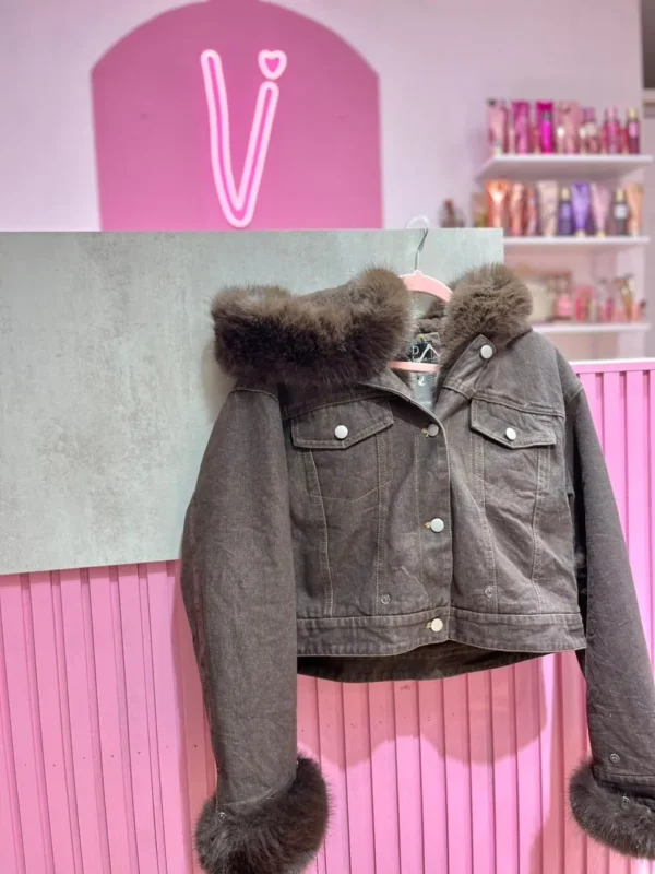 Campera de Jean con Interior y Detalles de Pelo