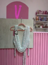 Top de Strass y Lentejuelas con Buche y Espalda Descubierta