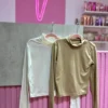 Remera Básica Polera de Algodón Manga Larga