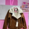 Campera de Piel Tipo Conejo – Chocolate