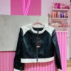 Campera de Eco Cuero Bicolor – Blanco y Negro | YD