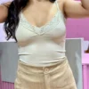 Body Basic Musculosa con Encaje