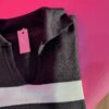 Suéter de hilo – Negro con líneas blanca
